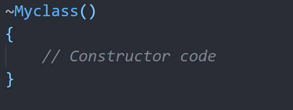 .yclass() 
// Constructor code 